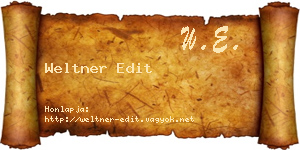 Weltner Edit névjegykártya
